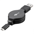 Cablu USB 2.0 / USB 3.1 Tip-C Retractabil Goobay - NegruUSB 3.1 Tip-C Goobay - Negru