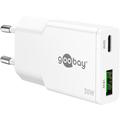 Goobay Slim USB-C PD GaN Încărcător rapid dublu 30W - Alb