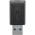 Goobay Adaptor USB-C - USB-C feminin/USB-A masculin - negru