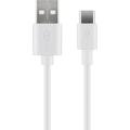 Goobay Cablu USB-C 0.5m - USB-C/USB-A - Alb