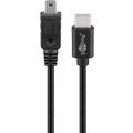 Goobay Cablu USB-C la Mini USB-B - 0,5 m, USB 2.0 - negru