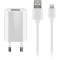 Încărcător USB Goobay cu cablu Lightning - certificat MFi - alb