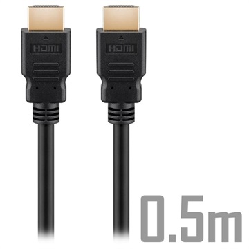 Cablu HDMI 2.1 8K Ultra High Speed Goobay - 0.5m - Negru