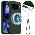 Husă Silicon Liquid  Google Pixel 10 Pro - Compatibila MagSafe - Verde Închis