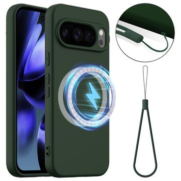 Husă Silicon Liquid  Google Pixel 10 Pro XL - Compatibila MagSafe - Verde Închis