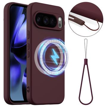 Husă Silicon Liquid Google Pixel 10 Pro XL - Compatibila MagSafe - Roșu Vin