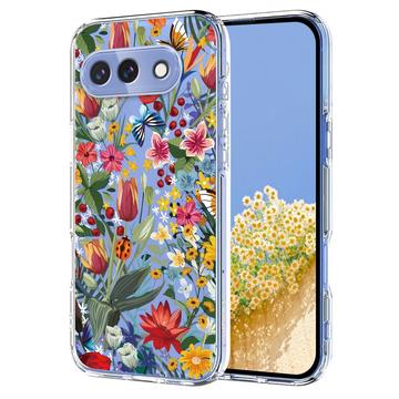 Google Pixel 10a Husă TPU cu model floral - crini