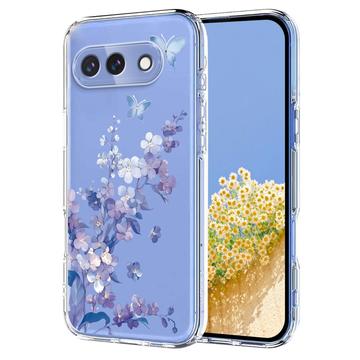 Google Pixel 10a Husă TPU cu model floral - Violet