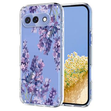 Google Pixel 10a Husă TPU cu model floral - Glicină