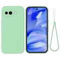 Husă din silicon lichid Google Pixel 10a cu curea de mana - verde