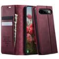 Geantă de portofel cu textură de vițel și blocare RFID Google Pixel 11/11 Pro Caseme 033 - Roșu