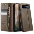 Geantă de portofel cu textură de vițel și blocare RFID Google Pixel 11 Pro XL Caseme 033 - cafea