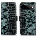 Husă Piele Portofel cu RFID Google Pixel 11 Pro XL - Crocodile - Verde