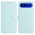 Husă Portofel Google Pixel 11 Pro XL cu Model cu Buline - Albastru