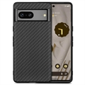 Husă Hibrid pentru Google Pixel 7 - Fibră Carbon - Negru