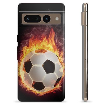 Husă TPU - Google Pixel 7 Pro - Fotbal în Flăcări