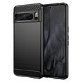 Husă TPU Brushed Google Pixel 8 Pro - Fibră de Carbon - Negru