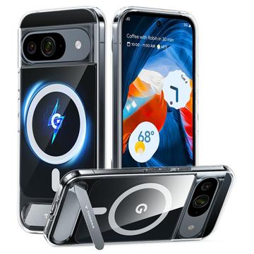Husă Google Pixel 9/9 Pro Torras Pstand - Compatibilă MagSafe - Transparentă