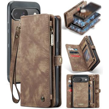 Husă Portofel Google Pixel 9/9 Pro - Caseme 008 2-în-1 Multifunctional - Maro