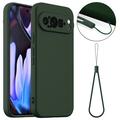Husă Silicon Liquid  Google Pixel 9 Pro - Compatibila MagSafe - Verde Închis