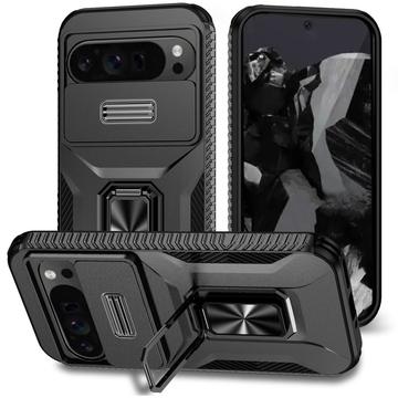 Husă Hibridă Google Pixel 9 Pro XL cu Inel Rotativ cu Ecran pentru Cameră