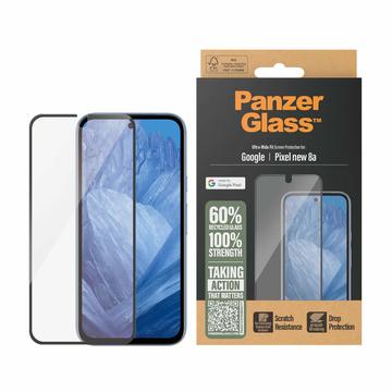 Geam Protecție Ecran Google Pixel 9a - PanzerGlass Ultra-Wide Fit EasyAligner - Marginea neagră