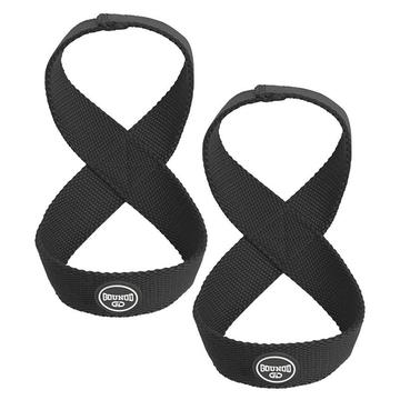 Curele de încheietură pentru haltere în formă de 8 Gounod HS0103 - Negru