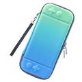 Gradient culoare de stocare sac de culoare pentru Nintendo Switch Anti-drop portabil PU piele de protecție caz protector - verde / albastru