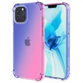 Husă TPU iPhone 14 Pro Max - Gradient Antișoc - Albastru / Roz