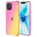 Husă TPU iPhone 14 Pro Max - Gradient Antișoc - Roz / Auriu