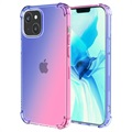 Husă TPU iPhone 14 - Gradient Antișoc - Albastru / Roz