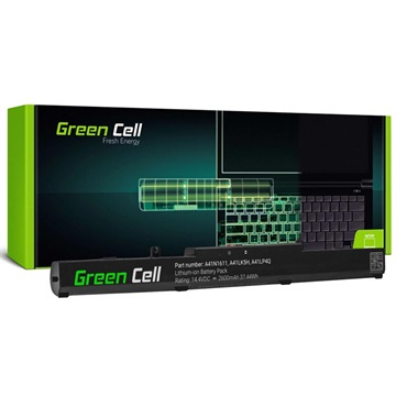 Acumulator Green Cell - Asus FX53, FX553, FX753, ROG Strix (Ambalaj Deschis - Vrac Acceptabil) - 2600mAh