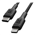 Cablu USB-C / Lightning Împletit Green Cell Power Stream - 1m - Negru