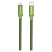 Cablu USB-C / Lightning Împletit GreyLime 18W - Certificat MFi - 1m