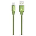 Cablu Împletit USB-A / USB-C GreyLime - 1m - Verde