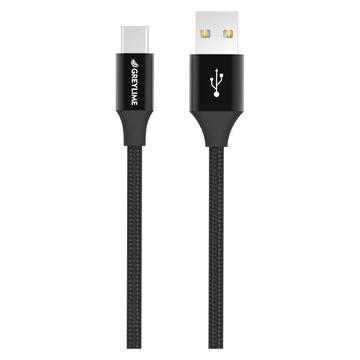 Cablu Împletit USB-A / USB-C GreyLime - 1m