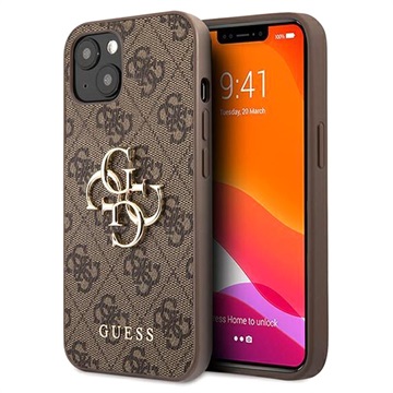 Husă Hibrid iPhone 13 - Guess 4G Big Metal Logo - Maro