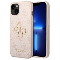 Husă Hibrid iPhone 15 Plus - Guess 4G Big Metal Logo - Roz