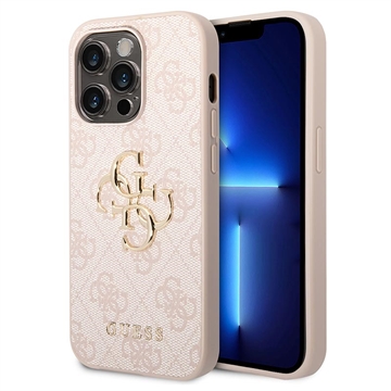 Husă Hibrid iPhone 15 Pro - Guess 4G Big Metal Logo - Roz