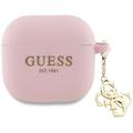 Husă Silicon Guess 4G Charm - AirPods 4 - Roz