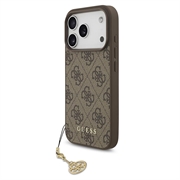 Husă hibridă iPhone 17 Pro Guess 4G Charm - compatibilă cu MagSafe - maro