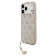 Husă hibridă iPhone 17 Pro Max Guess 4G Charm - compatibilă cu MagSafe - roz