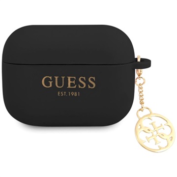 Husă Silicon Guess 4G Charm - AirPods Pro - Negru