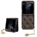 Husă Hibrid Samsung Galaxy Z Flip5 - Guess 4G Charms Collection - Maro