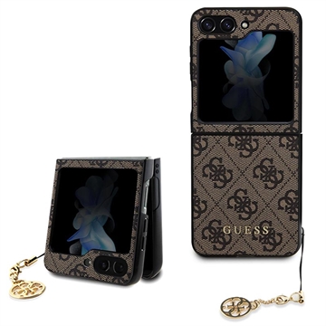 Husă Hibrid Samsung Galaxy Z Flip5 - Guess 4G Charms Collection - Maro