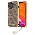 Husă Hibrid iPhone 13 Pro - Guess 4G Charms Collection - Maro