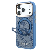 Husă MagSafe iPhone 18 Pro Guess 4G Ring Stand - Albastru