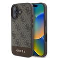 Husă Hibrid iPhone 16 - Guess 4G Stripe - Maro