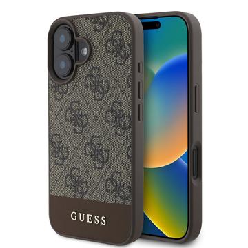 Husă Hibrid iPhone 16 - Guess 4G Stripe - Maro