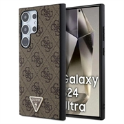 Husă Samsung Galaxy S24 Ultra Guess 4G Triangle Logo - maro